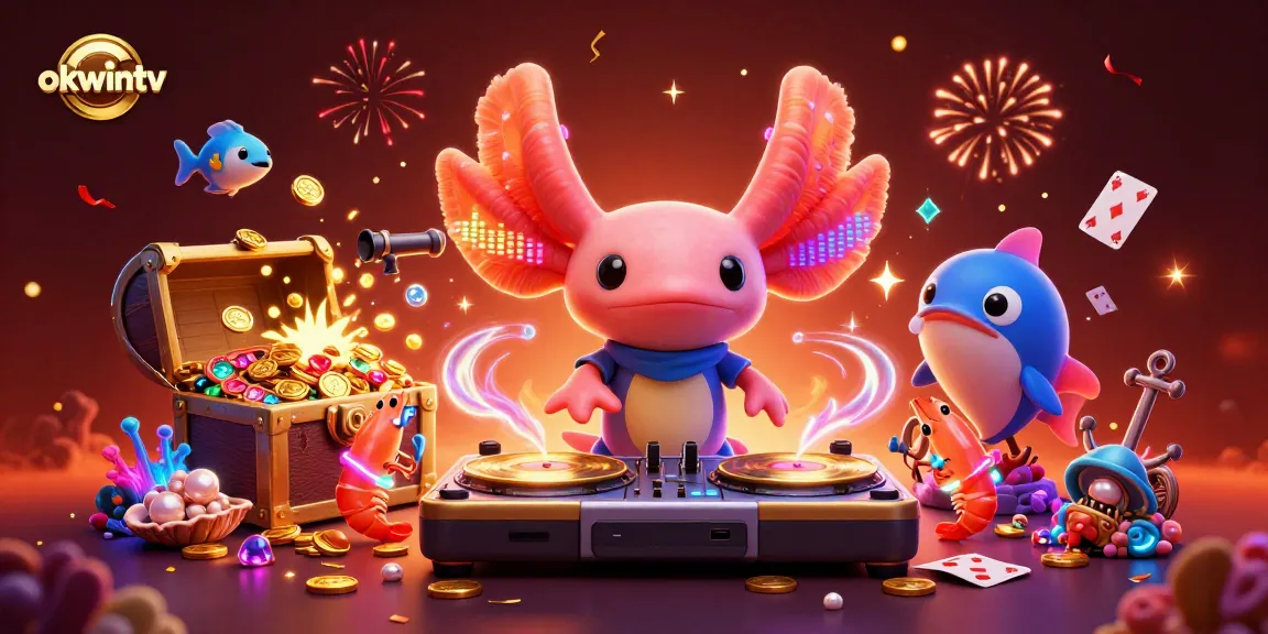 Engage with the exciting world of okwintv, where neon axolotl DJs mix winning strategies for gamblers.