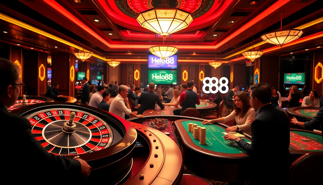 Experience the excitement of Hello88 with vibrant casino tables and thrilling gameplay.