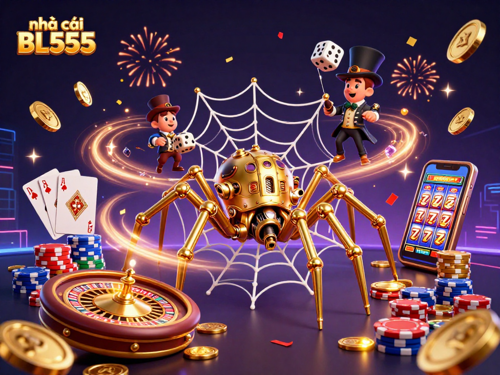 Engage with the thrilling experience of nhà cái BL555, where vibrant gaming elements burst with excitement.