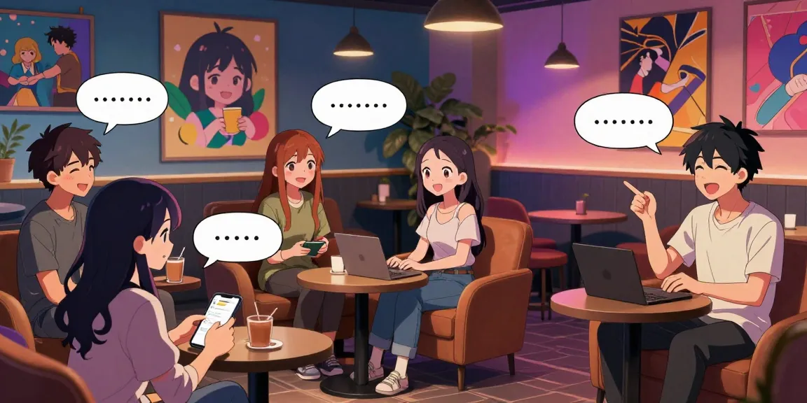 Interactive scene featuring various AI characters in vibrant settings, showcasing ecchi chat ai conversations.