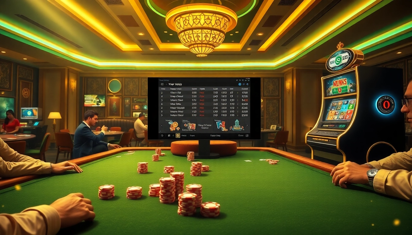 Experience sky88 thể thao excitement with vibrant casino tables and engaging sports betting visuals.
