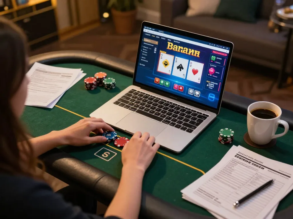 Player exploring 98win's online poker game, enhancing their gaming strategy in a cozy setting.