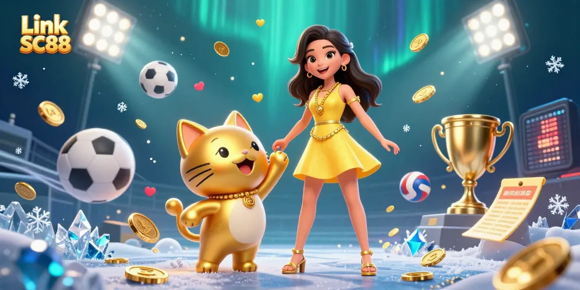 Engage with Link SC88 as your luck grows amidst golden coins and vibrant casino elements
