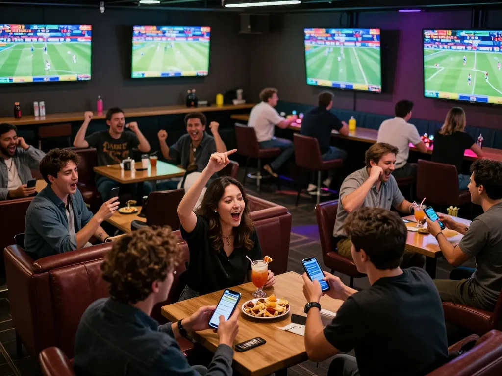 Cakhia TV sports fans engaging in live betting while watching games unfold.