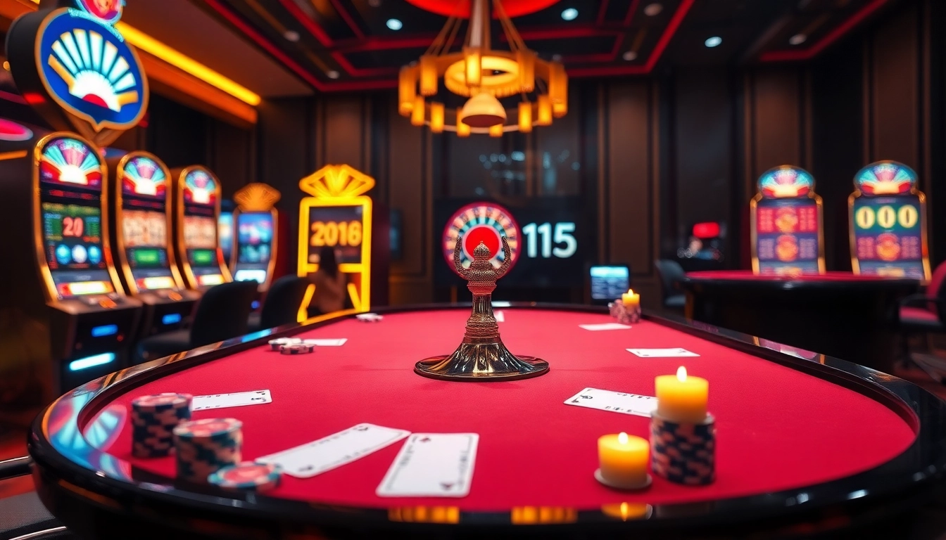 Betting on Tài Xỉu MD5 at a luxurious casino table with sleek features and vibrant atmosphere.
