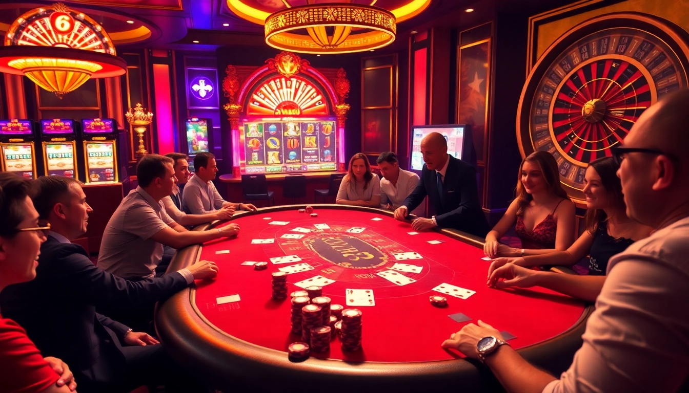 Engaged players at a vibrant poker table experience the thrill of 789win1.