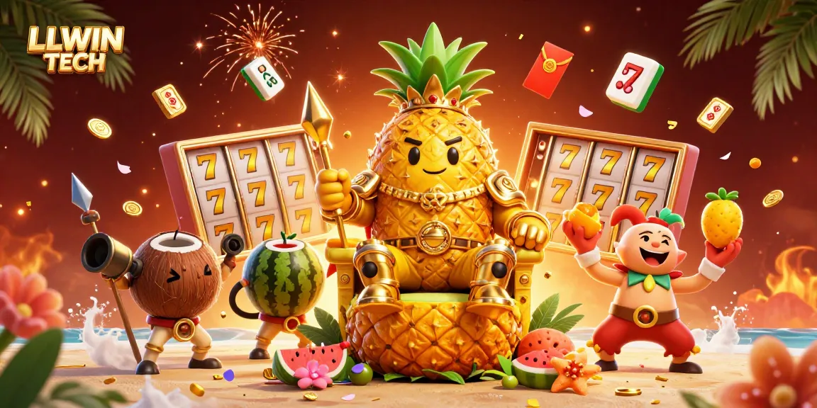 Experience thrilling gameplay at LLWIN TECH with a vibrant casino 3D scene featuring dynamic characters and games.