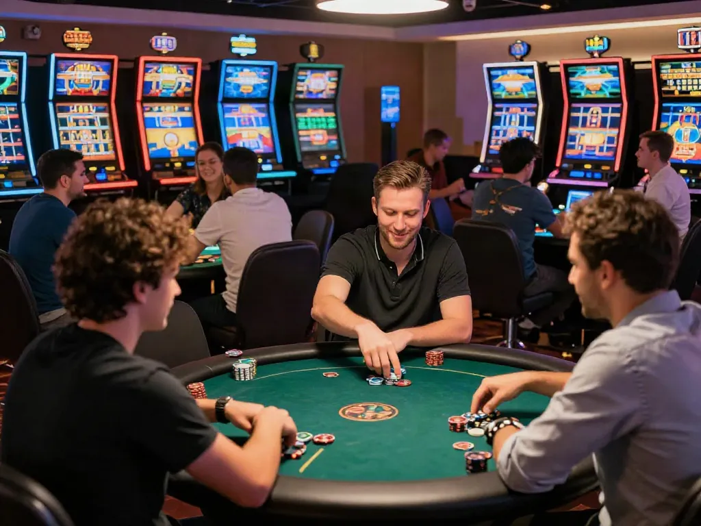 Exciting players engaging in sports betting and casino games at 11 bet.