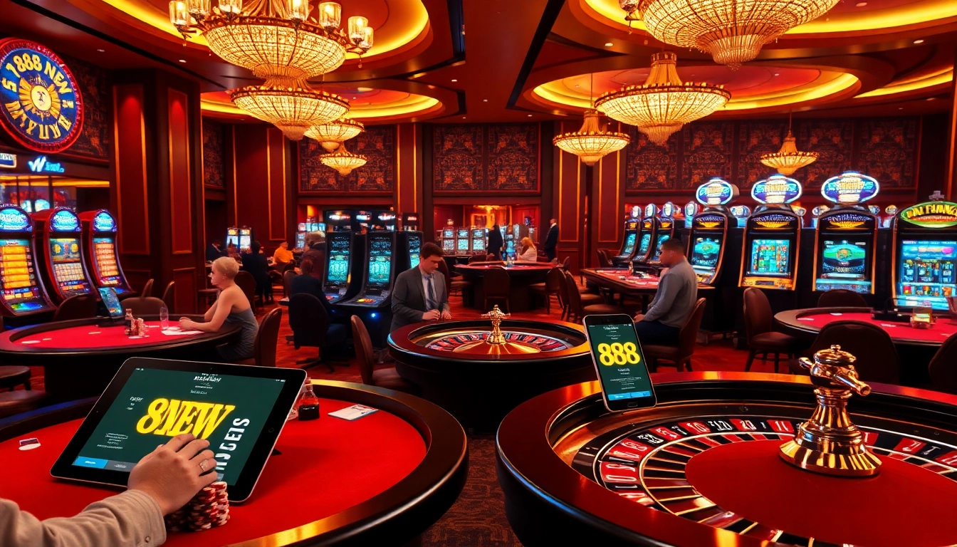 Experience the excitement of gambling at https://888new.nl/, showcasing poker games, roulette wheels, and slot machines.