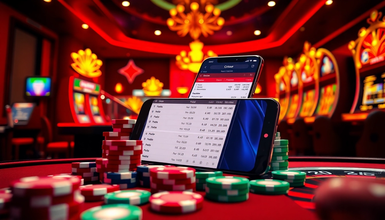 Crickex betting interface displayed with casino elements, showcasing excitement in cricket betting.