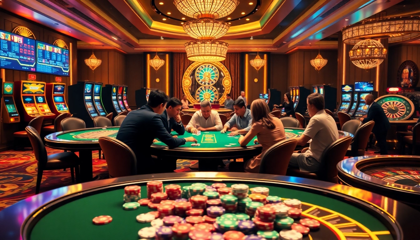 Experience the thrill of gambling action at https://da88st.com/ with vibrant casino visuals and engaged players.