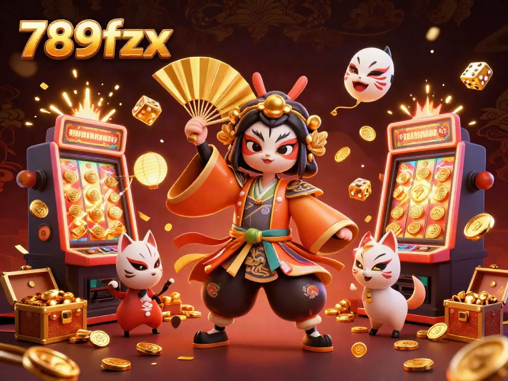 Experience the excitement at 789fzx with vibrant, colorful casino elements and characters in action.
