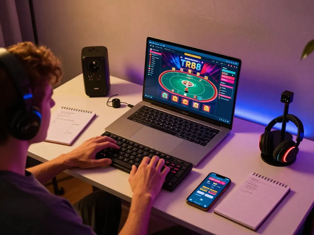 Players engaging in strategic gameplay at TR88 online casino with excitement.