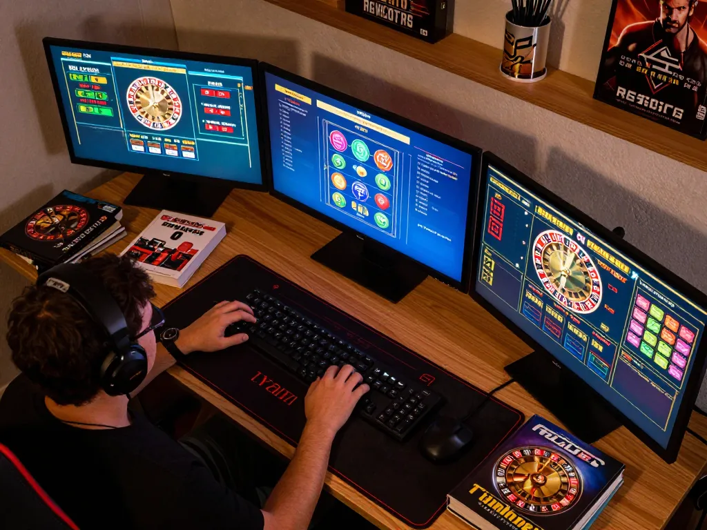 Engaging online gaming session with multiple displays for tr88 betting strategies and casino games