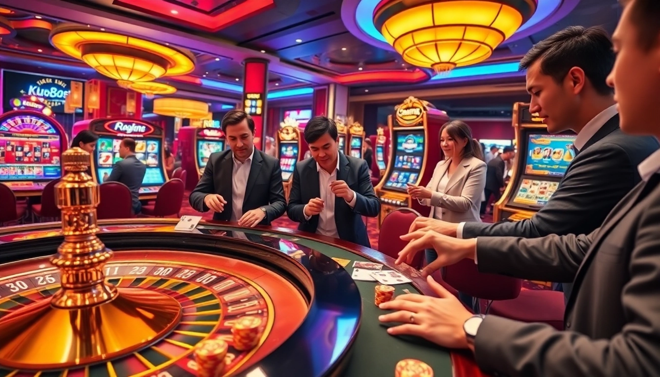Players enjoy thrilling games at https://ku88game.com/ in a vibrant online casino environment.