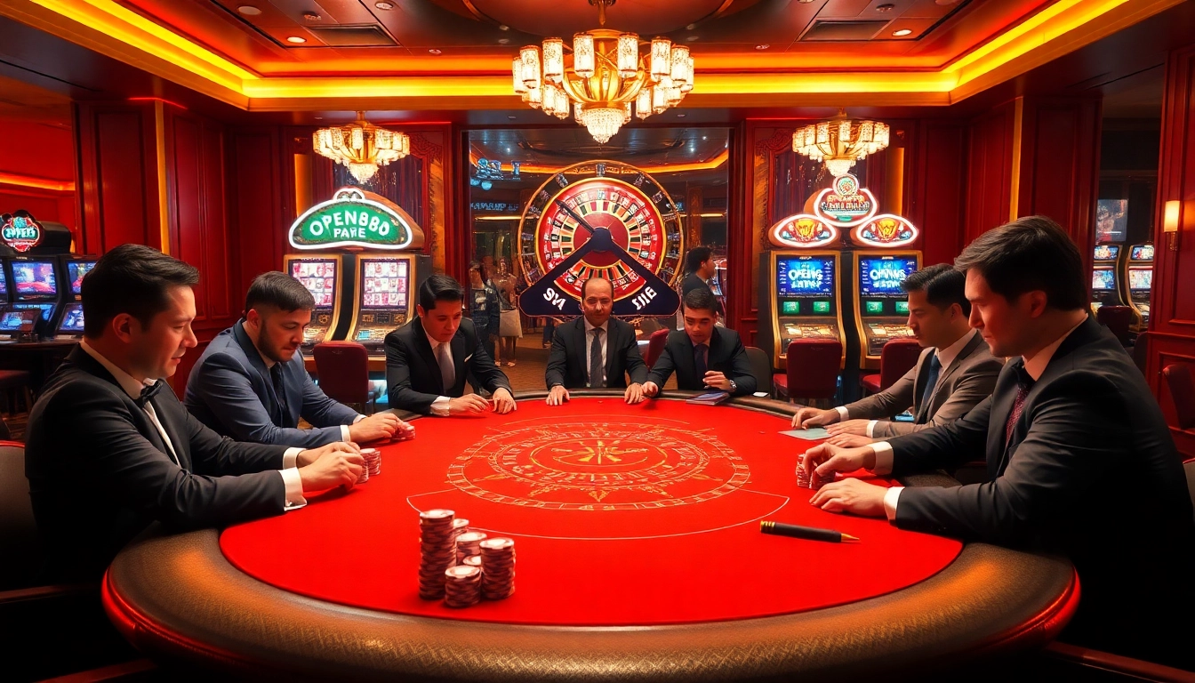 Engaging poker table scene capturing the essence of OPEN88 casino excitement.