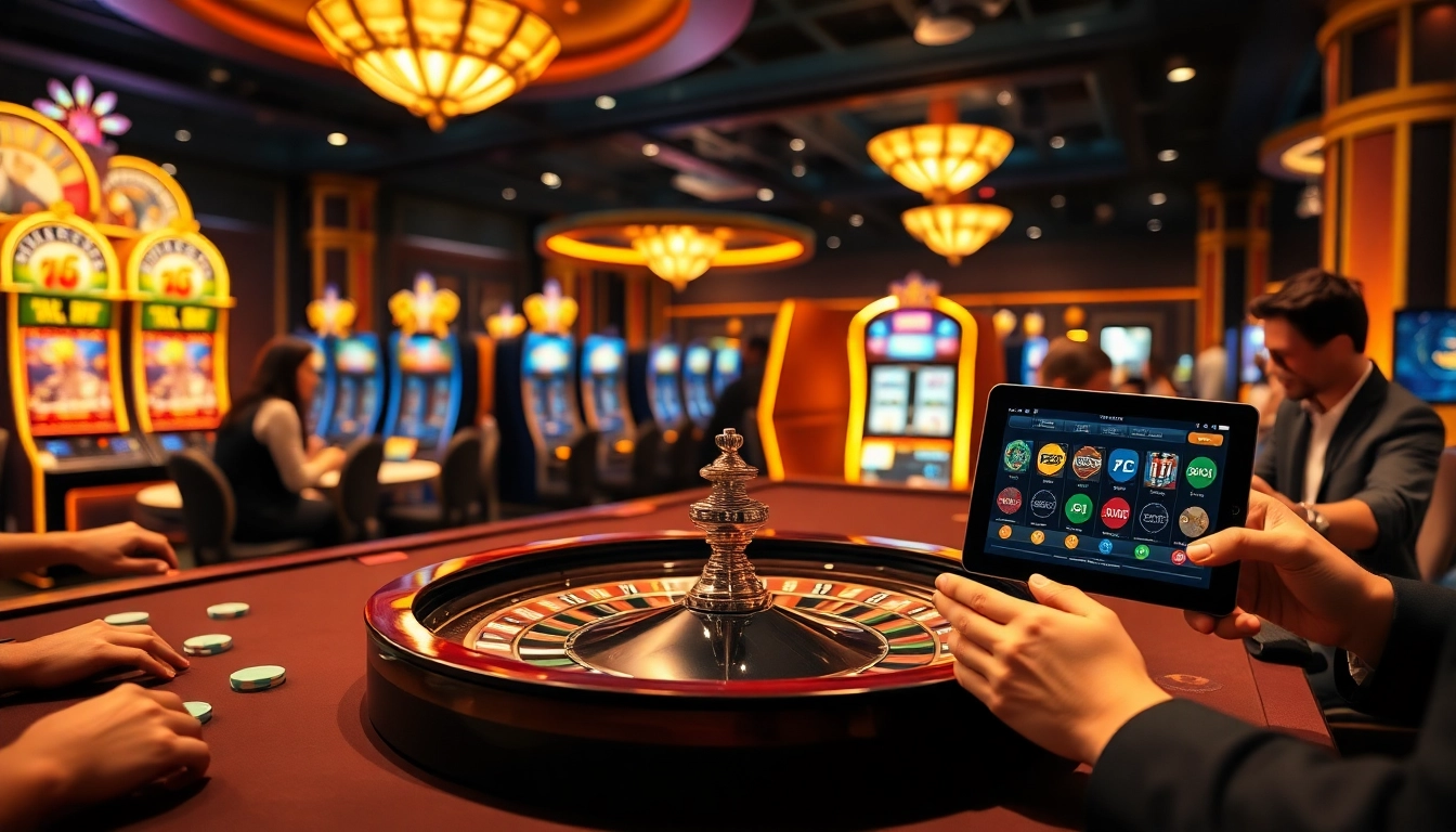 Enjoy thrilling moments at mb66.nyc, featuring a vibrant casino table and slot machines.