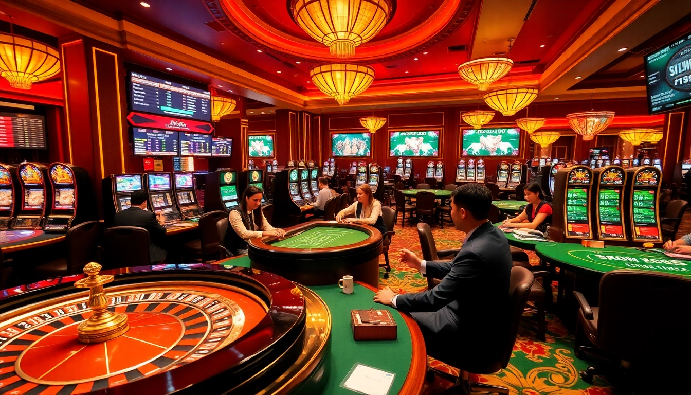 Engage with sv 388 in a vibrant casino atmosphere filled with gambling excitement and high stakes.