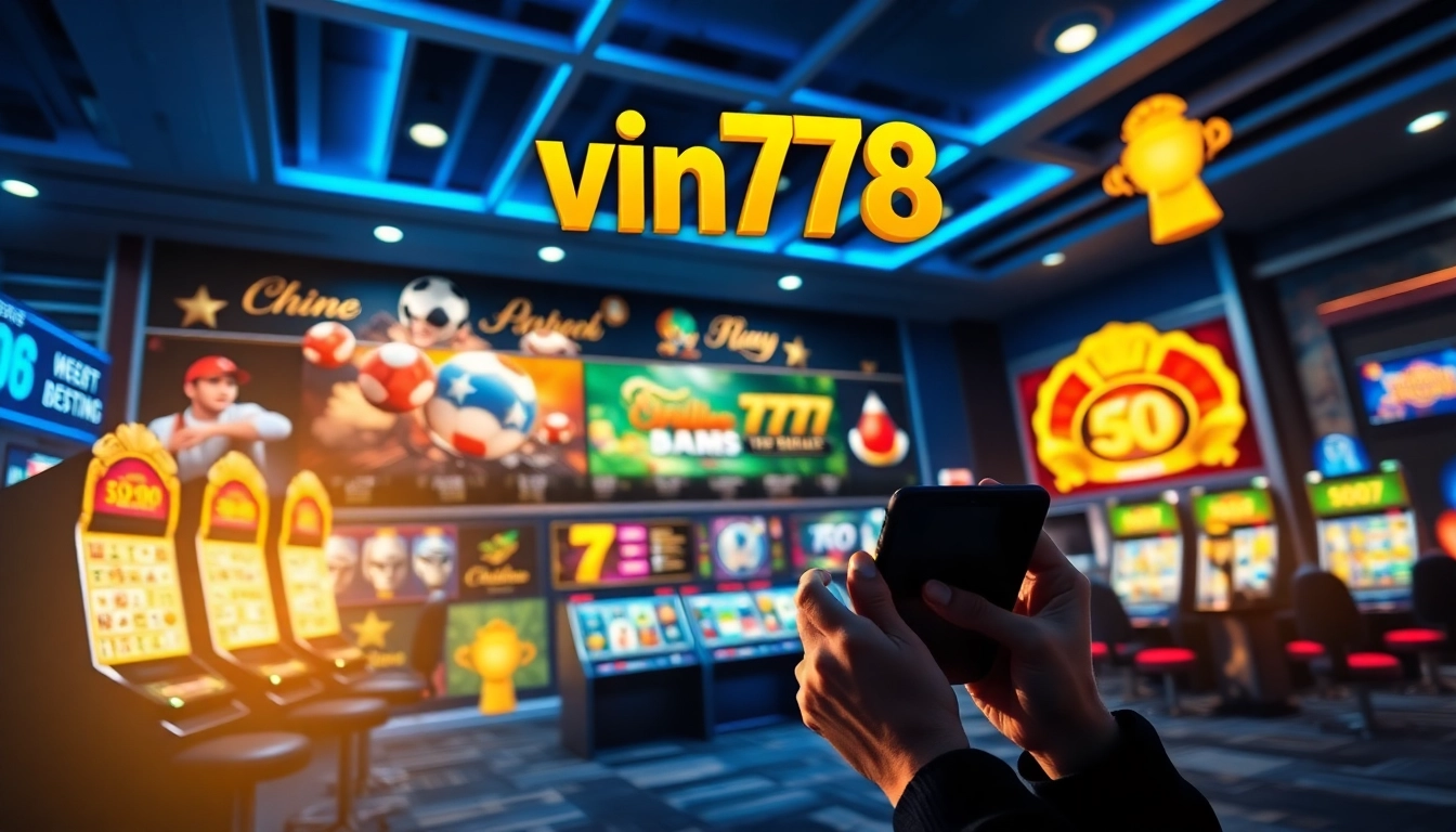 Dynamic online gambling interface of vin777.gb.net showcasing various gaming options and excitement.
