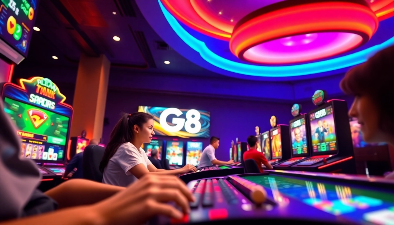 Engaging gaming atmosphere at G88 with vibrant colors and immersive experiences