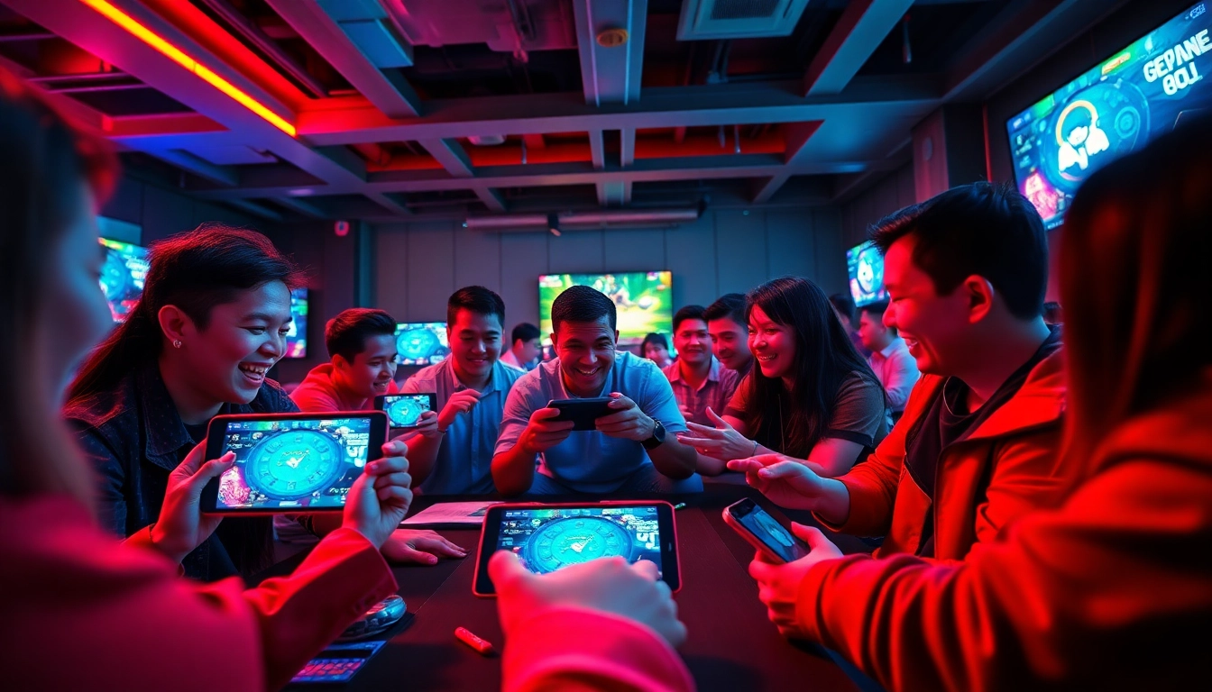 Cổng game Go88 showcasing vibrant online gaming excitement with players engaged in dynamic gameplay.