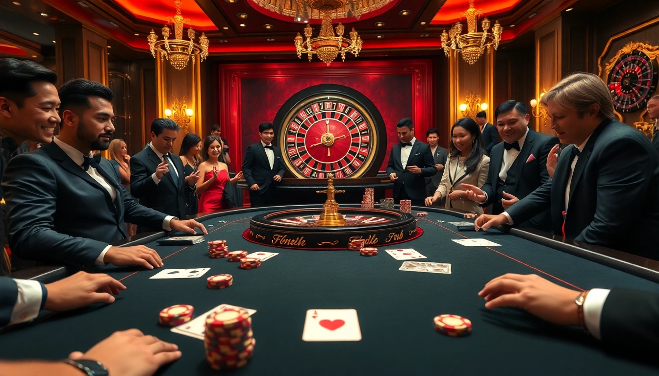 Players engaging in thrilling blackjack at the luxurious 33WIN casino.